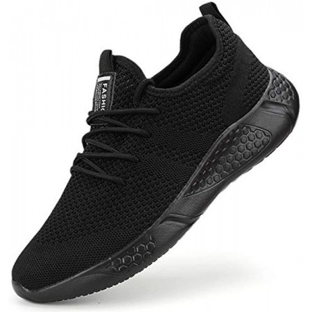 Mens Lightweight Athletic Running Walking Gym Shoes Casual Sports Shoes Fashion Sneakers Walking Shoes Black