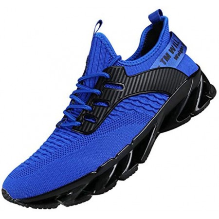 Mens Athletic Running Shoes Mesh Lightweight Sneakers Men's Gym Shoes Casual Tennis Sport Shoes for Workout Walking Blue