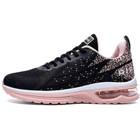 Women Air Running Sneakers Athletic Walking Shoes Breathable Tennis for Jogging Gym Sport Black-pink