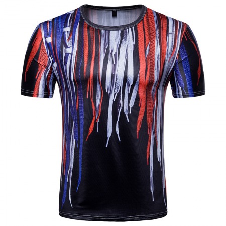 Men's 3D Shirt Sports Style Printing Pro Sports T-Shirt Printing Short Sleeve